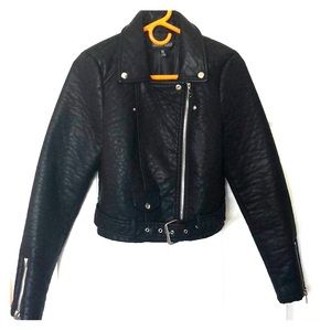 Black leather jacket